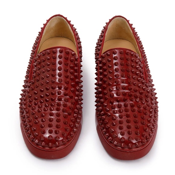 Christian Louboutin Roller Boat slip-on sneakers in red patent leather
